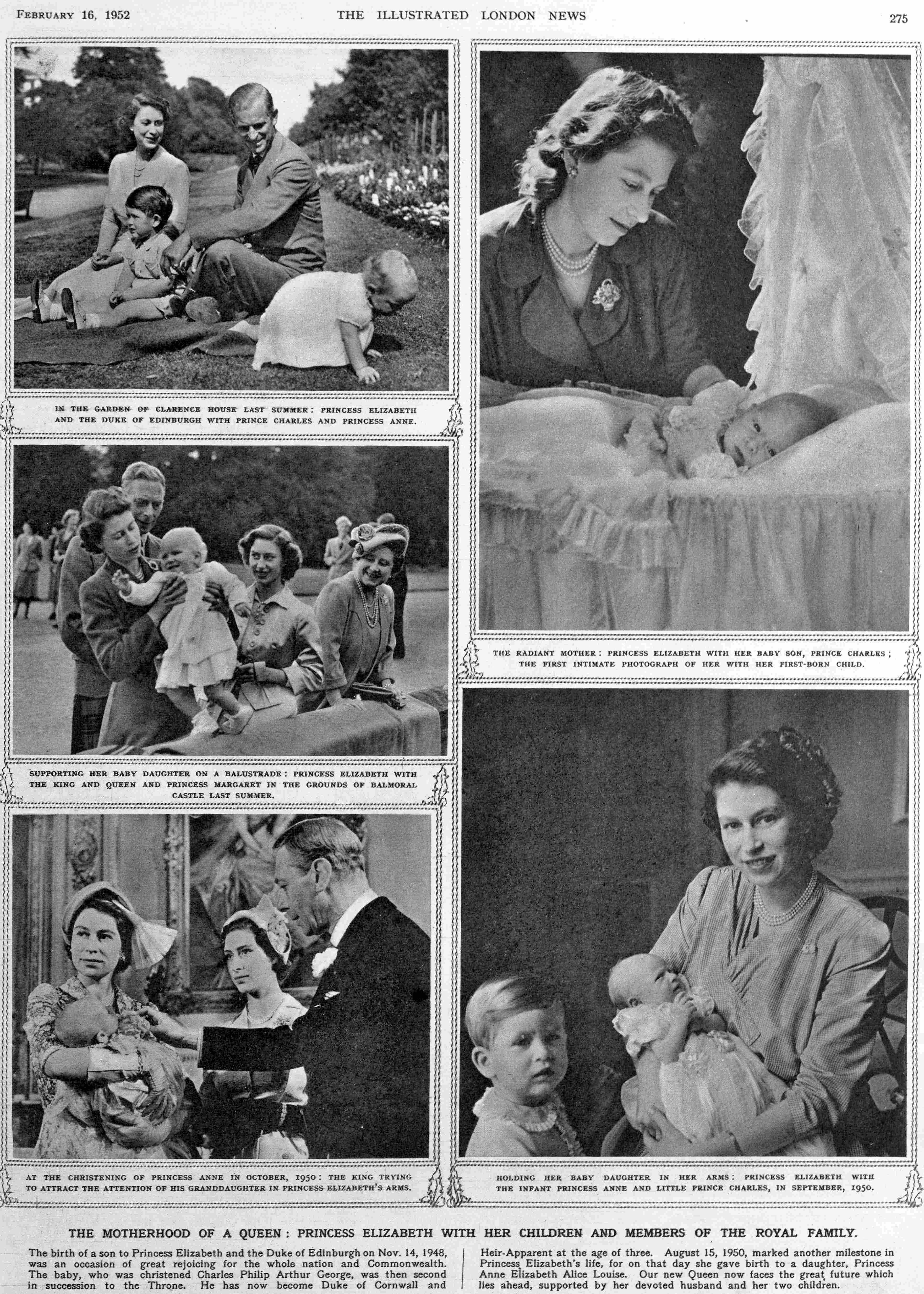 Queen Elizabeth and her children